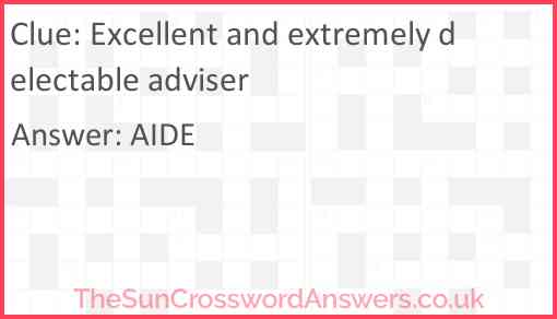 Excellent and extremely delectable adviser Answer