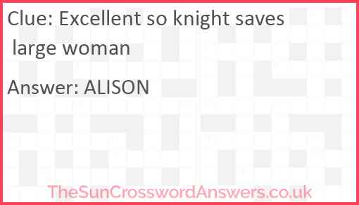 Excellent so knight saves large woman Answer
