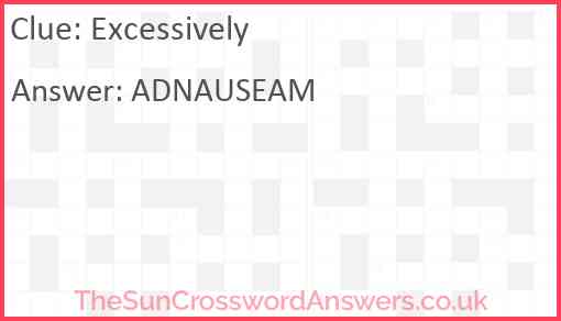 Excessively Answer