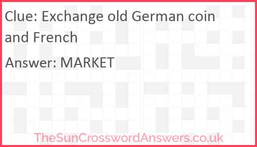 Exchange old German coin and French Answer