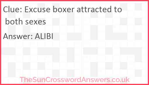 Excuse boxer attracted to both sexes Answer