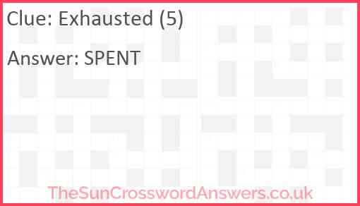 Exhausted (5) Answer
