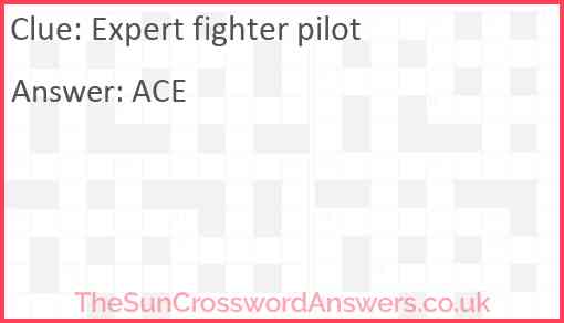 Expert fighter pilot Answer