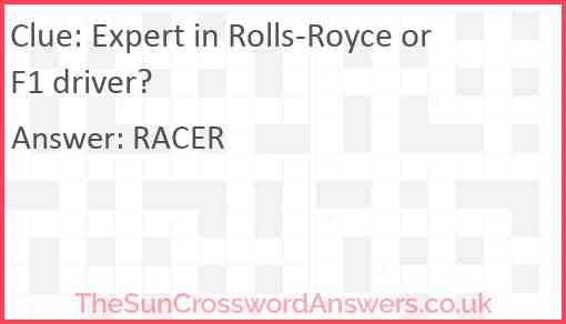 Expert in Rolls-Royce or F1 driver? Answer