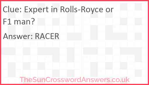 Expert in Rolls-Royce or F1 man? Answer