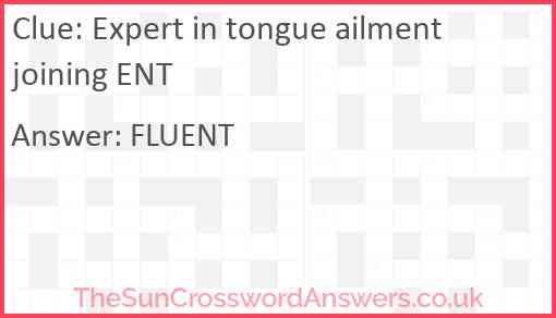 Expert in tongue ailment joining ENT Answer