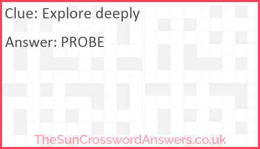 Explore deeply Answer