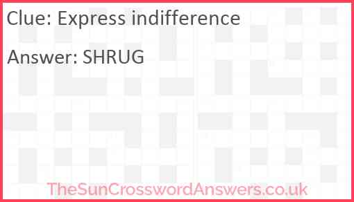 Express indifference Answer