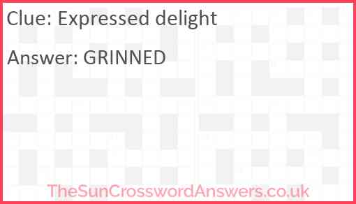 Expressed delight Answer