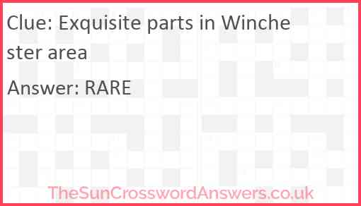 Exquisite parts in Winchester area Answer