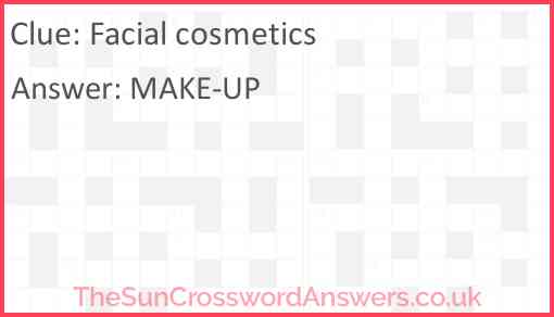 Facial cosmetics Answer
