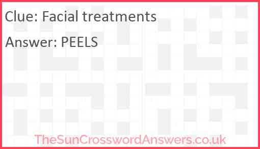 Facial treatments Answer