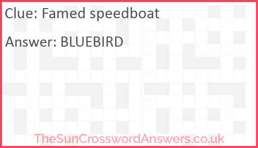 Famed speedboat Answer