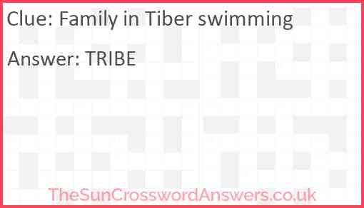 Family in Tiber swimming Answer