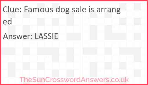 Famous dog sale is arranged Answer