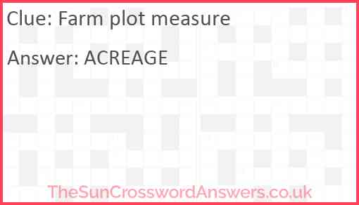 Farm plot measure Answer