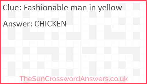 Fashionable man in yellow Answer