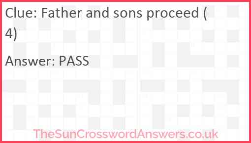 Father and sons proceed (4) Answer