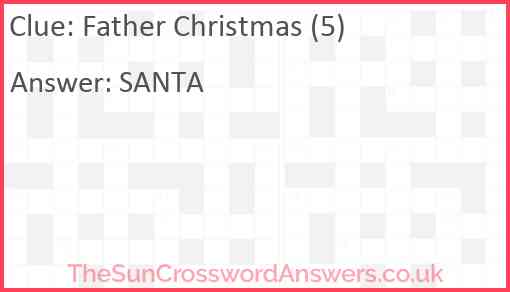 Father Christmas (5) Answer