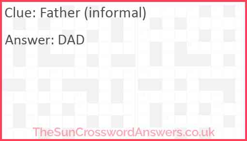 Father (informal) Answer