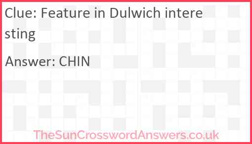 Feature in Dulwich interesting Answer