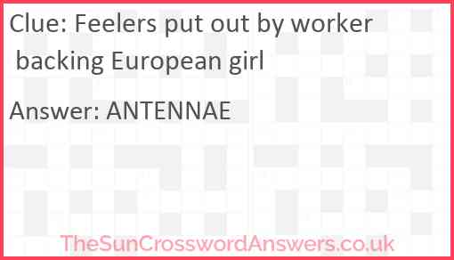 Feelers put out by worker backing European girl Answer