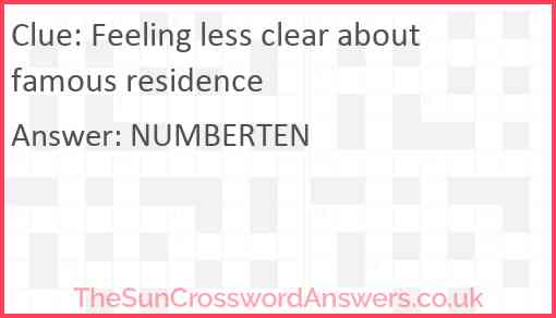 Feeling less clear about famous residence Answer
