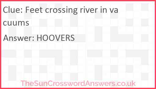 Feet crossing river in vacuums Answer