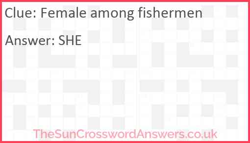 Female among fishermen Answer