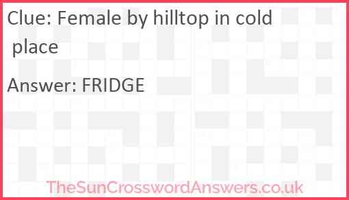 Female by hilltop in cold place Answer