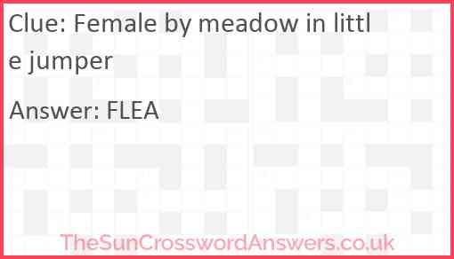 Female by meadow in little jumper Answer