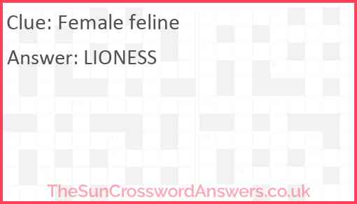 Female feline Answer