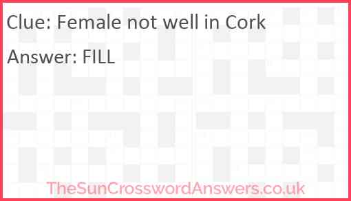 Female not well in Cork Answer