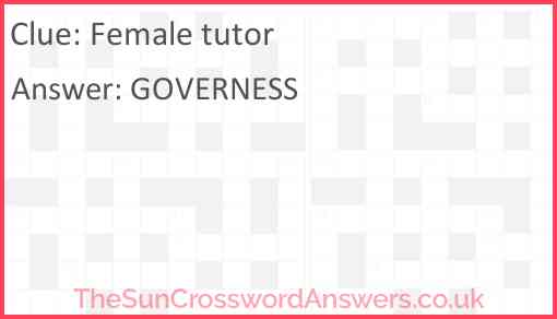 Female tutor Answer
