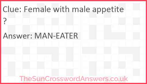 Female with male appetite? Answer