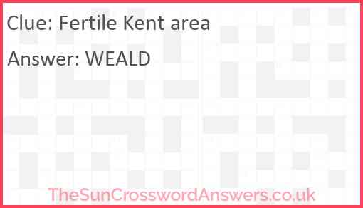 Fertile Kent area Answer