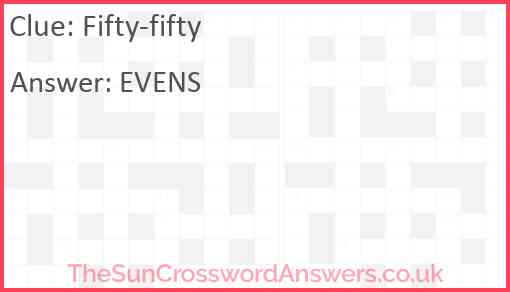 Fifty-fifty Answer