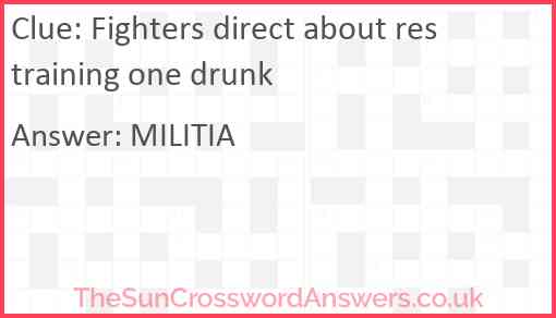 Fighters direct about restraining one drunk Answer