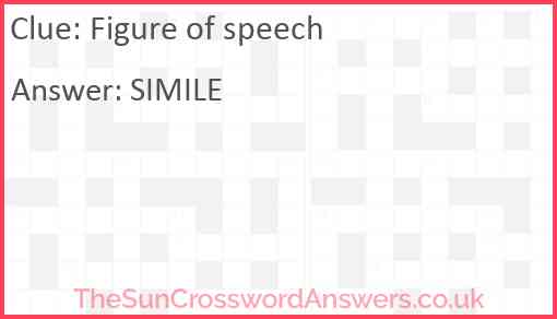 Figure of speech Answer