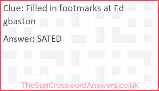 Filled in footmarks at Edgbaston Answer