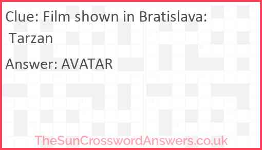 Film shown in Bratislava: Tarzan Answer