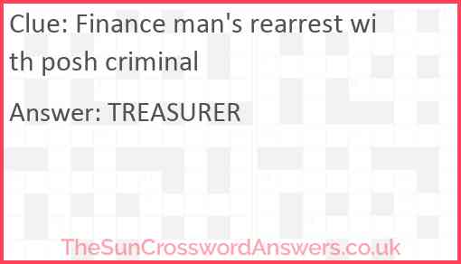 Finance man's rearrest with posh criminal Answer