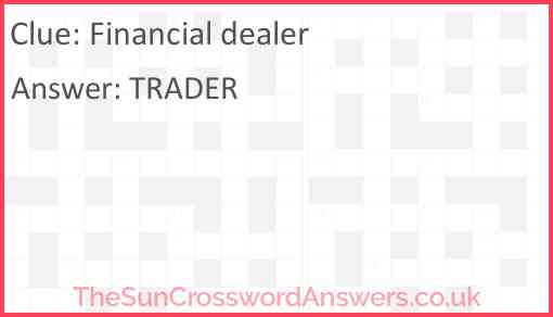 Financial dealer Answer