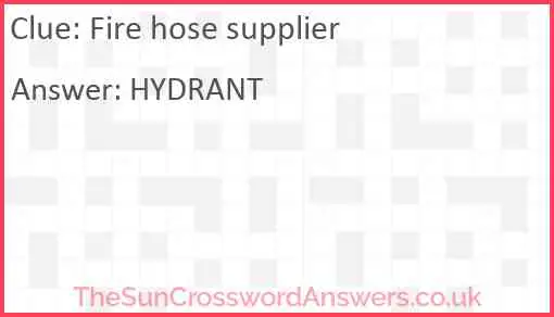 Fire hose supplier Answer