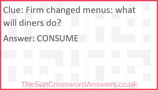 Firm changed menus: what will diners do? Answer