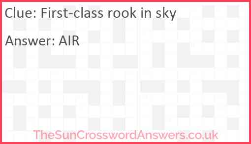 First-class rook in sky Answer