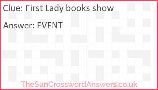 First Lady books show Answer