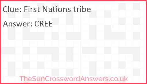 First Nations tribe Answer