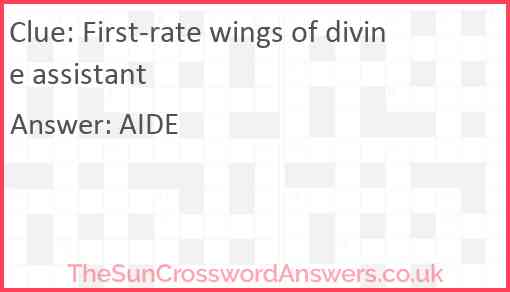 First-rate wings of divine assistant Answer
