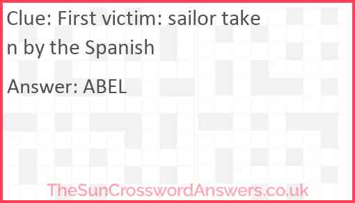 First victim: sailor taken by the Spanish Answer